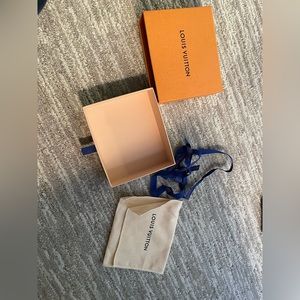 Louis Vuitton box, dustbag and ribbon